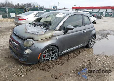 2012 Fiat 500 Sport z USA, uszkodzony, nr VIN 3C3CFFBR2CT126091